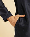 Manyavar Men Regal Dark Blue Kurta Pajama Set