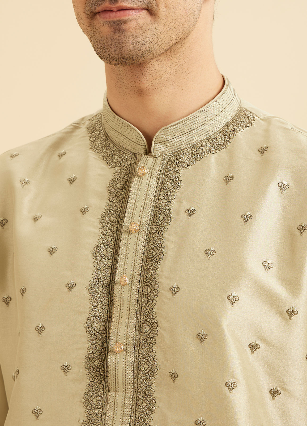 Manyavar Men Emerald Elegance Kurta Pajama