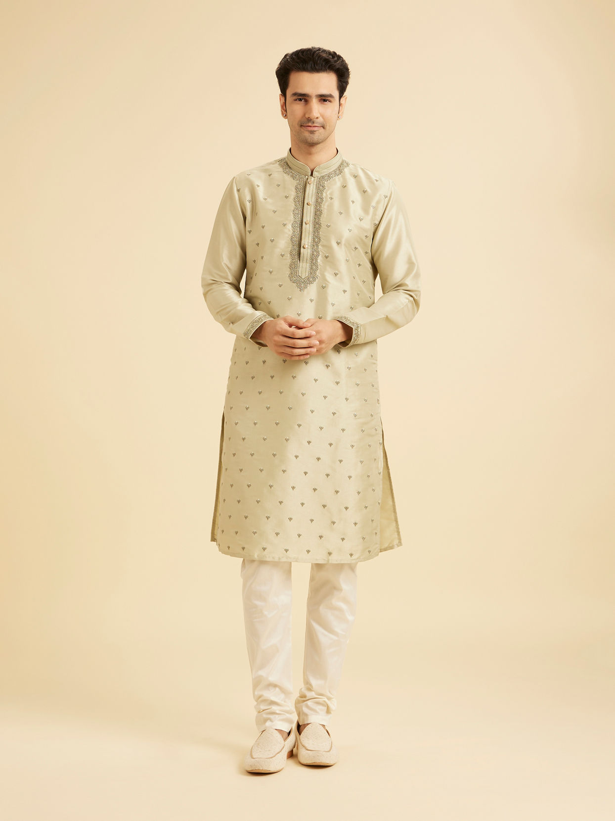 Manyavar Men Emerald Elegance Kurta Pajama