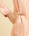 Manyavar Men Peach Elegance Kurta Pajama
