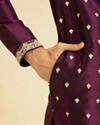Manyavar Men Wine Elegance Kurta Pajama