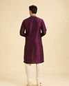 Manyavar Men Wine Elegance Kurta Pajama