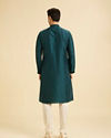 Manyavar Men Teal Green Elegant Kurta Pajama