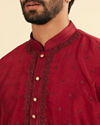 Manyavar Men Radiant Red Kurta Pajama
