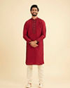 Manyavar Men Radiant Red Kurta Pajama