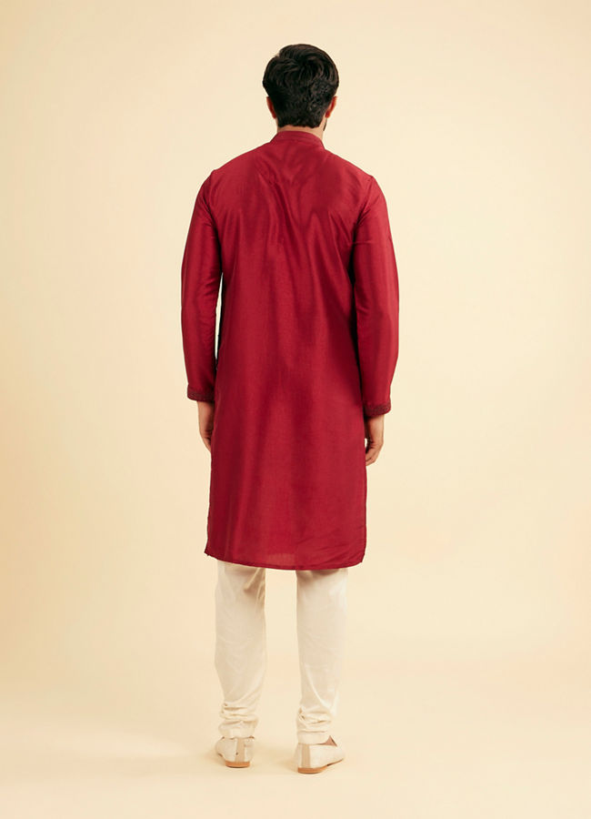 Manyavar Men Radiant Red Kurta Pajama