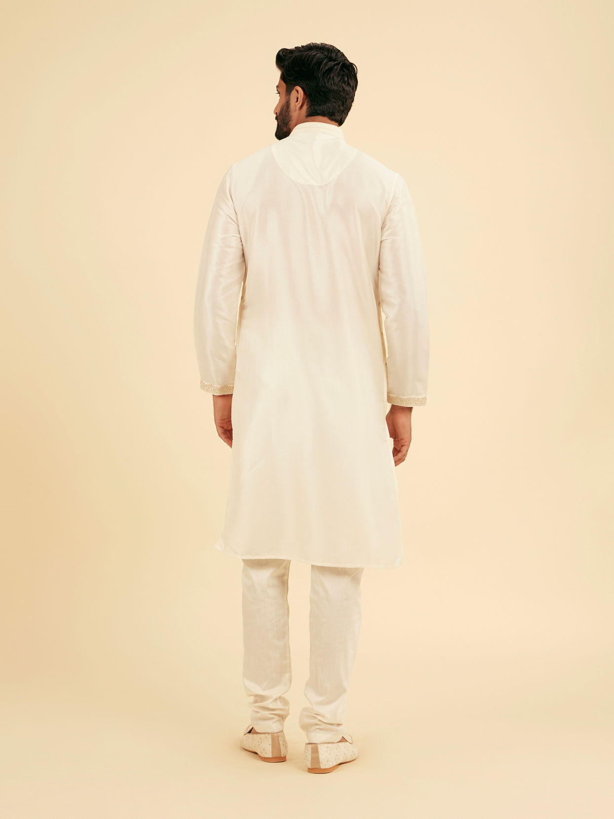 Manyavar Men Radiant Cream Kurta Pajama