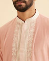 Manyavar Men Peach Elegance Kurta Pajama