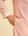 Manyavar Men Peach Elegance Kurta Pajama