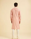 Manyavar Men Peach Elegance Kurta Pajama