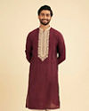 Wine Majestic Elegance Kurta Pajama