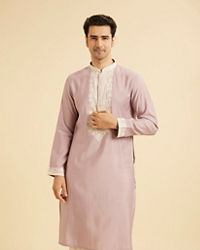 Manyavar Men Lilac Elegance Kurta Churidar