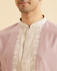 Manyavar Men Lilac Elegance Kurta Churidar