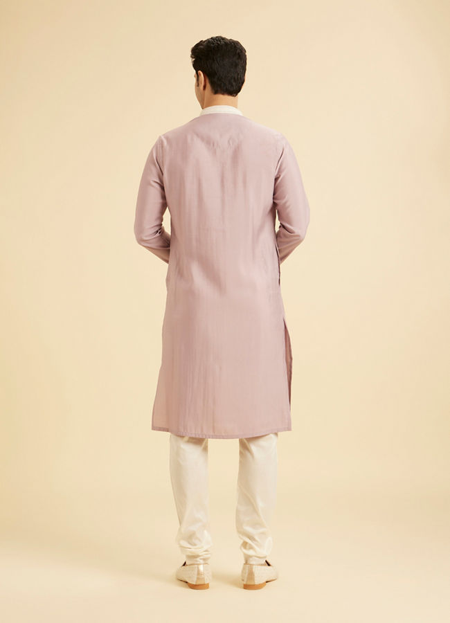 Manyavar Men Lilac Elegance Kurta Churidar