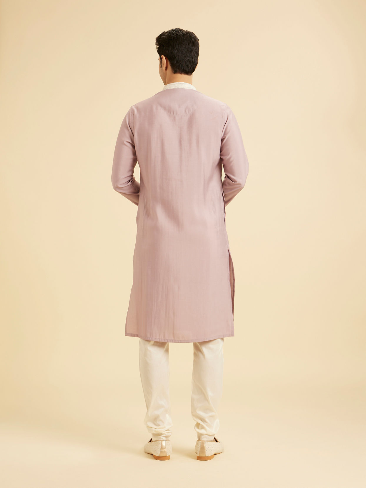 Manyavar Men Lilac Elegance Kurta Churidar