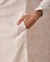 Manyavar Men Elegant Cream Kurta Churidar
