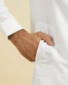 Manyavar Men White Elegance Kurta Pajama