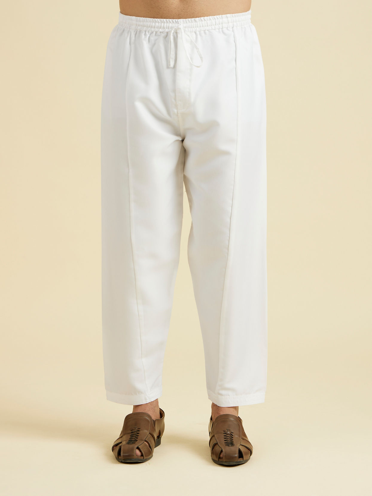 Manyavar Men White Elegance Kurta Pajama