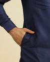Manyavar Men Dark Blue Radiance Kurta Pajama