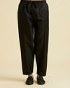 Manyavar Men Mystical Black Kurta Pajama Set