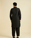Manyavar Men Mystical Black Kurta Pajama Set
