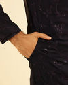 Manyavar Men Regal Dark Blue Kurta Pajama