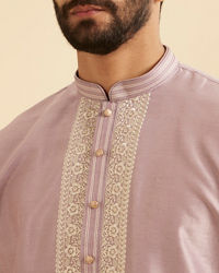Manyavar Men Lilac Festive Kurta Churidar Set