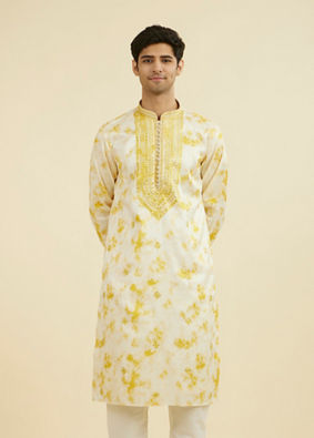Manyavar Men Radiant Yellow Kurta Pajama