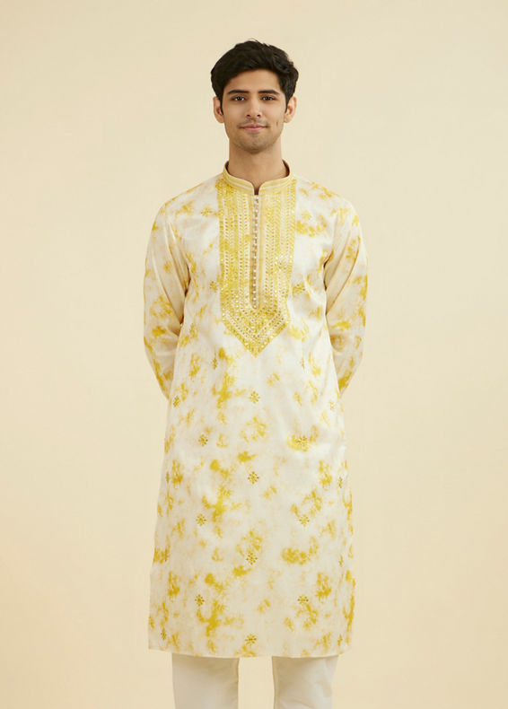 Manyavar Men Radiant Yellow Kurta Pajama