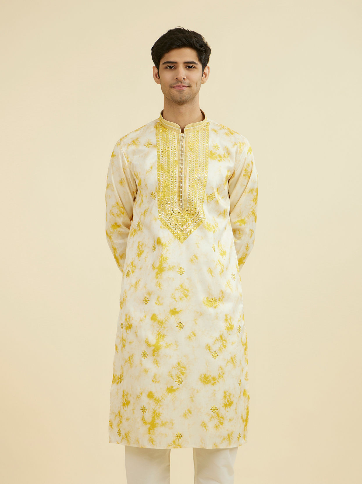Manyavar Men Radiant Yellow Kurta Pajama