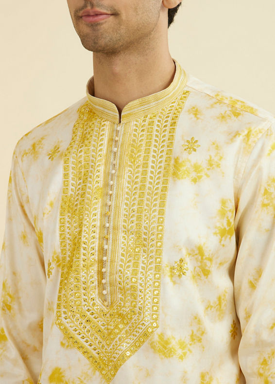 Manyavar Men Radiant Yellow Kurta Pajama