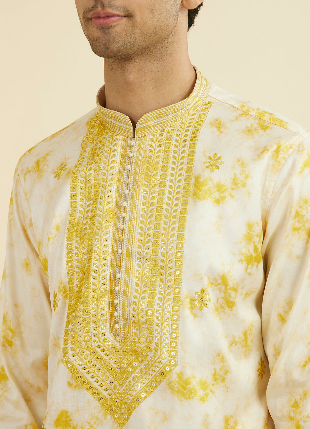 Manyavar Men Radiant Yellow Kurta Pajama
