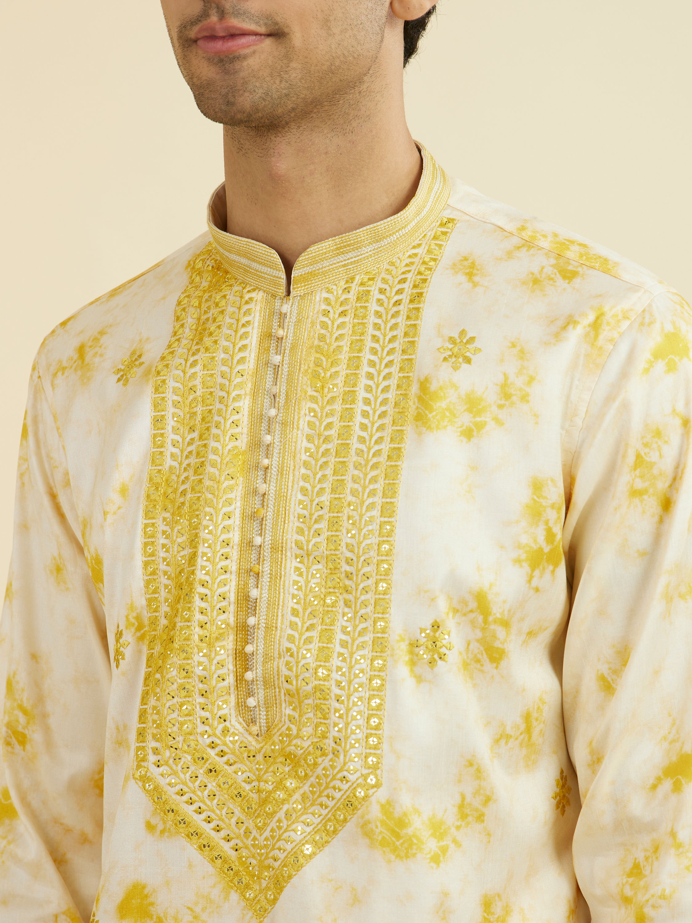 Manyavar Men Radiant Yellow Kurta Pajama