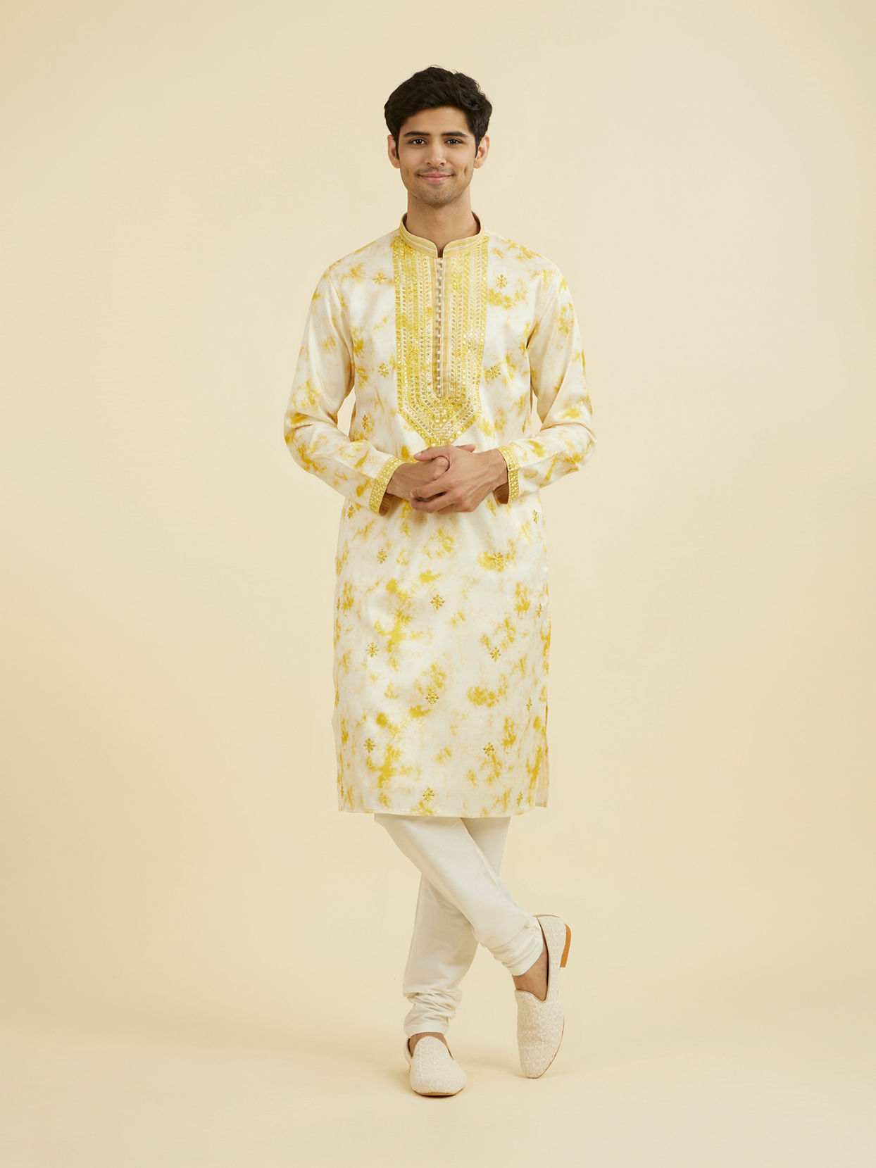 Manyavar Men Radiant Yellow Kurta Pajama