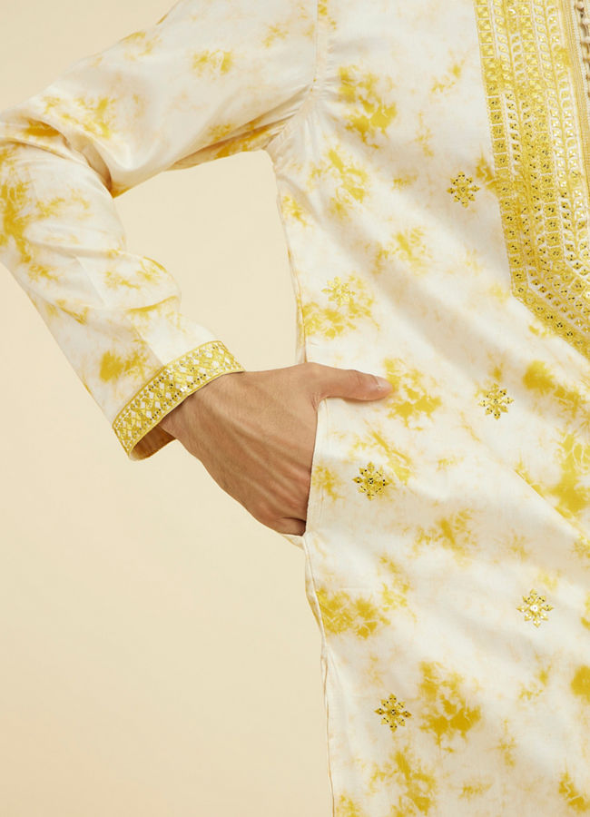 Manyavar Men Radiant Yellow Kurta Pajama