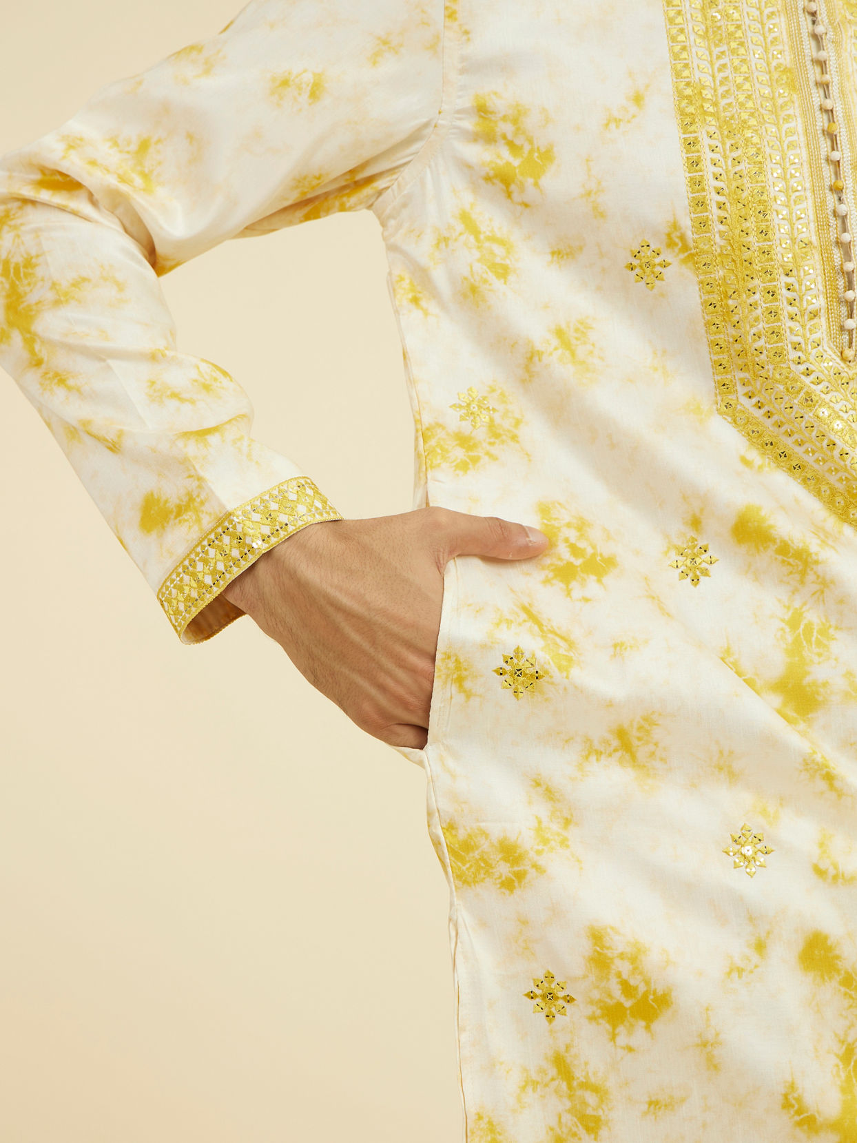 Manyavar Men Radiant Yellow Kurta Pajama
