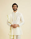 Classy White Kurta Pajama Set With Dupatta