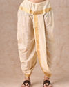 Manyavar Men Beige Silk Splendor Kurta Pancha Ensemble