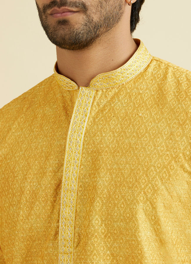 Manyavar Men Mustard Festive Kurta Pajama