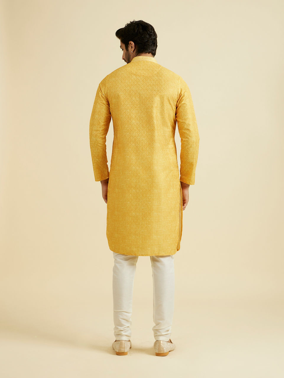 Manyavar Men Mustard Festive Kurta Pajama