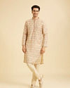 Manyavar Men Royal Beige Regalia Kurta Pajama