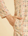 Manyavar Men Royal Beige Regalia Kurta Pajama