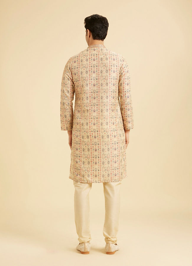 Manyavar Men Royal Beige Regalia Kurta Pajama