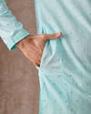 Manyavar Men Sky Blue Elegance Kurta Pajama