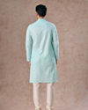 Manyavar Men Sky Blue Elegance Kurta Pajama