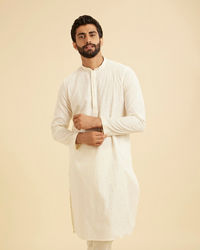 Manyavar Men Elegant Cream Kurta Pajama