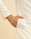Manyavar Men Elegant Cream Kurta Pajama