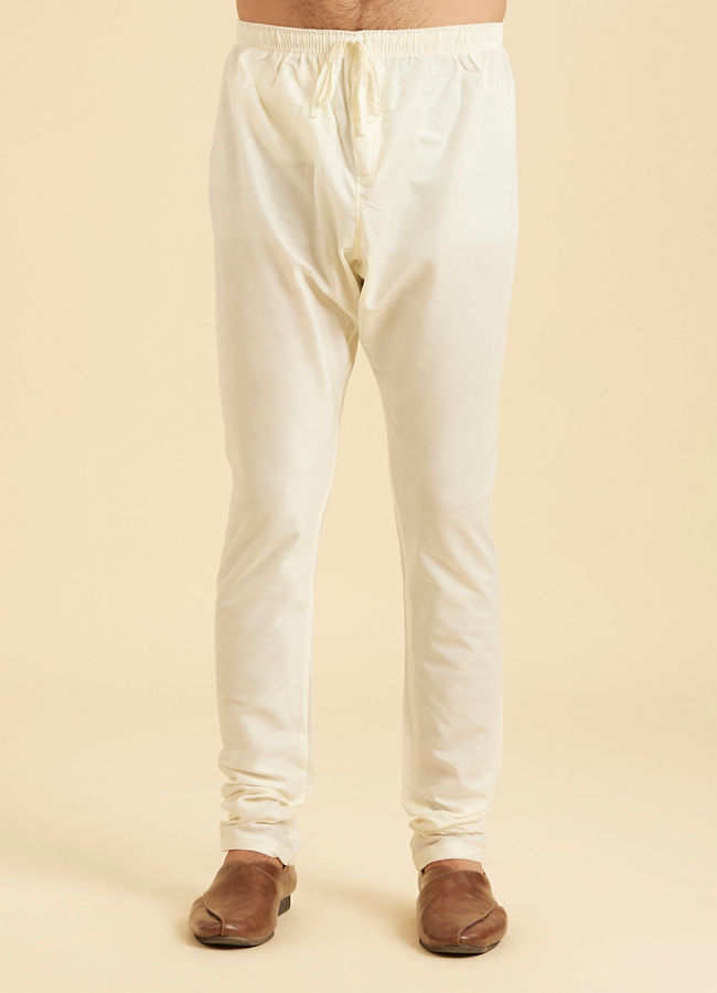 Manyavar Men Elegant Cream Kurta Pajama