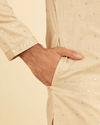 Manyavar Men Elegance perfected Beige Kurta Pajama