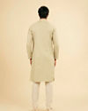 Manyavar Men Lustrous Green Kurta Pajama Ensemble
